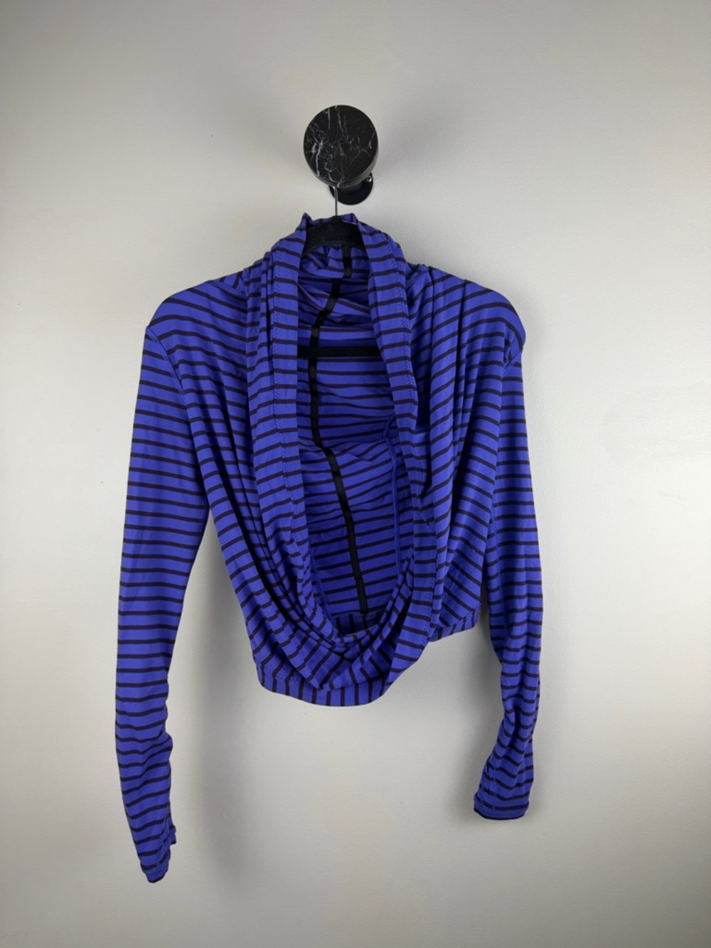 Ivivva Purple Striped Long Sleeve Cropped Cowl shrug - Picture 3 of 5